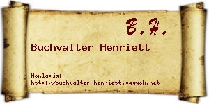 Buchvalter Henriett névjegykártya